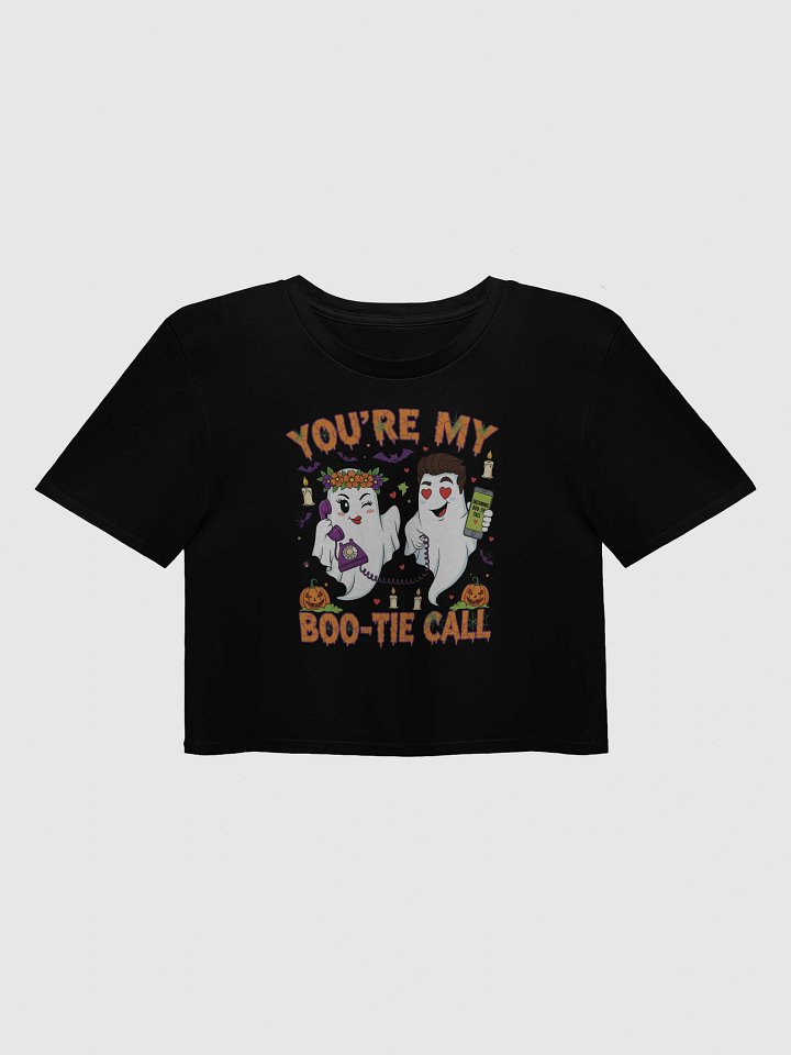Boo-Tie Call Ghosts Halloween Women's Crop Top product image (1)