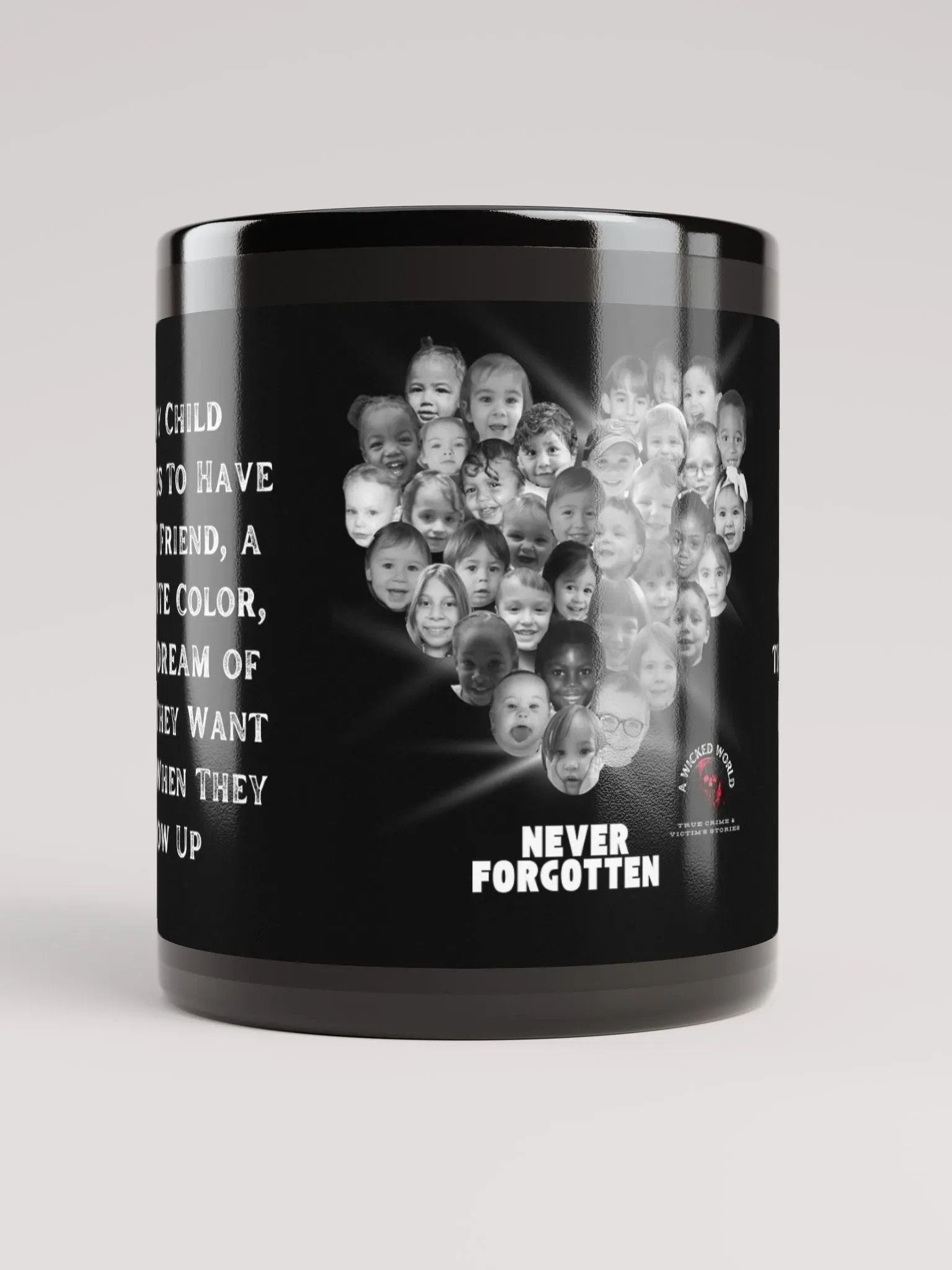 Heart Collage of Victims Never Forgotten Mug product image (1)