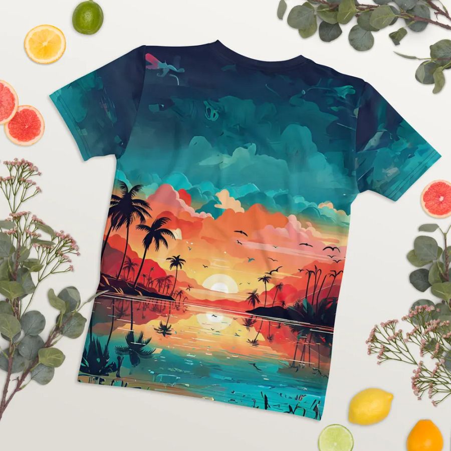 Tropical Sunset All Over Print T-shirt product image (10)