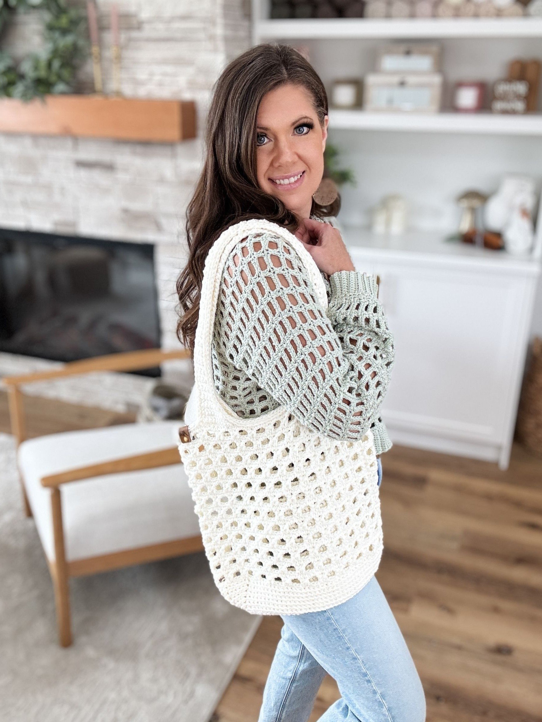 Peek-A-Boo Market Bag Crochet Pattern product image (2)