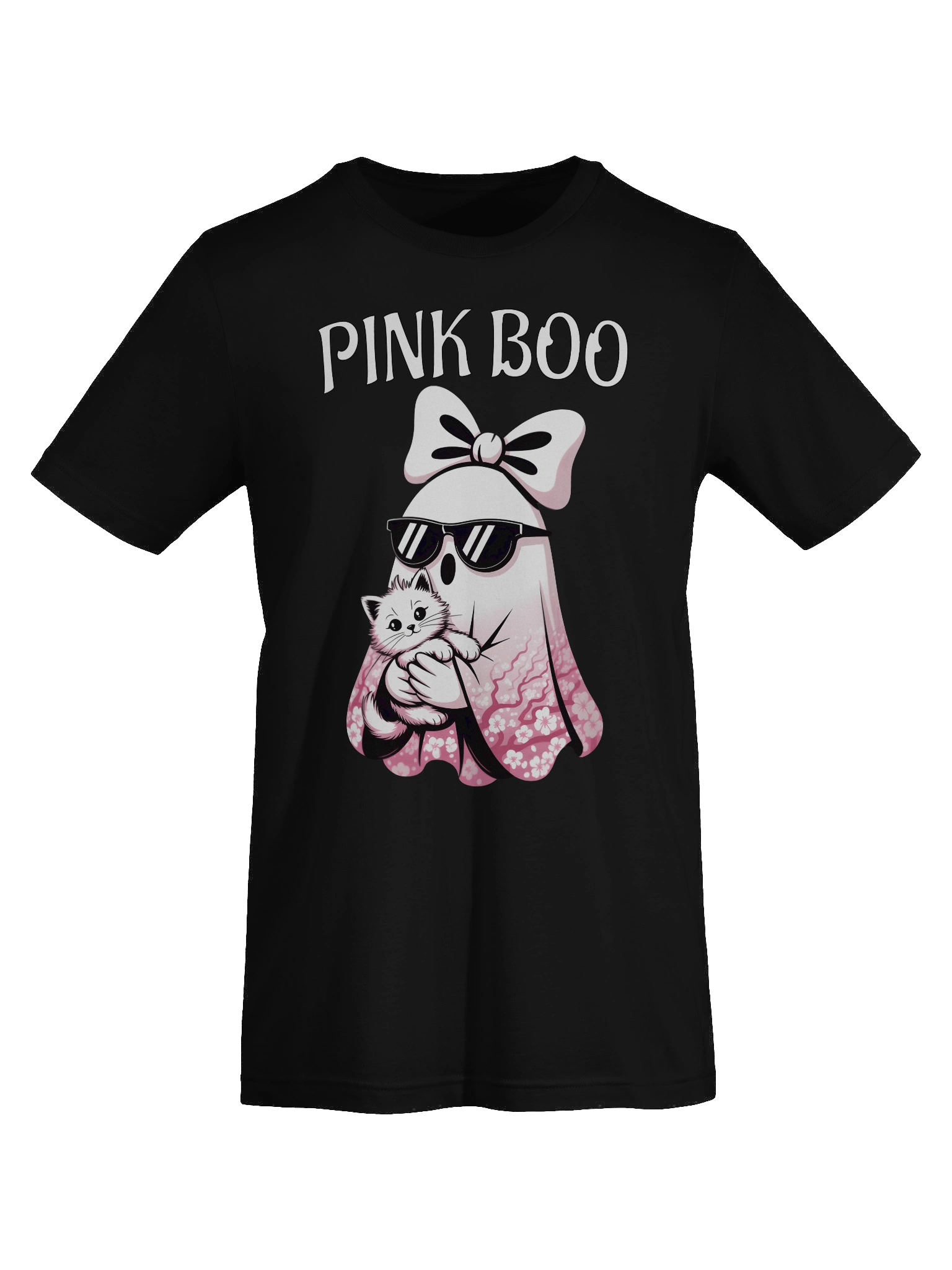 Pink Boo Ghost with Kitty T-Shirt product image (7)