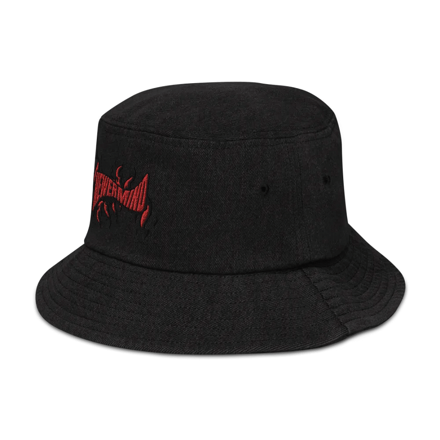 Black 3D Puff Printed Bucket Hat - NEWER MIND SKATEBOARDING product image (4)