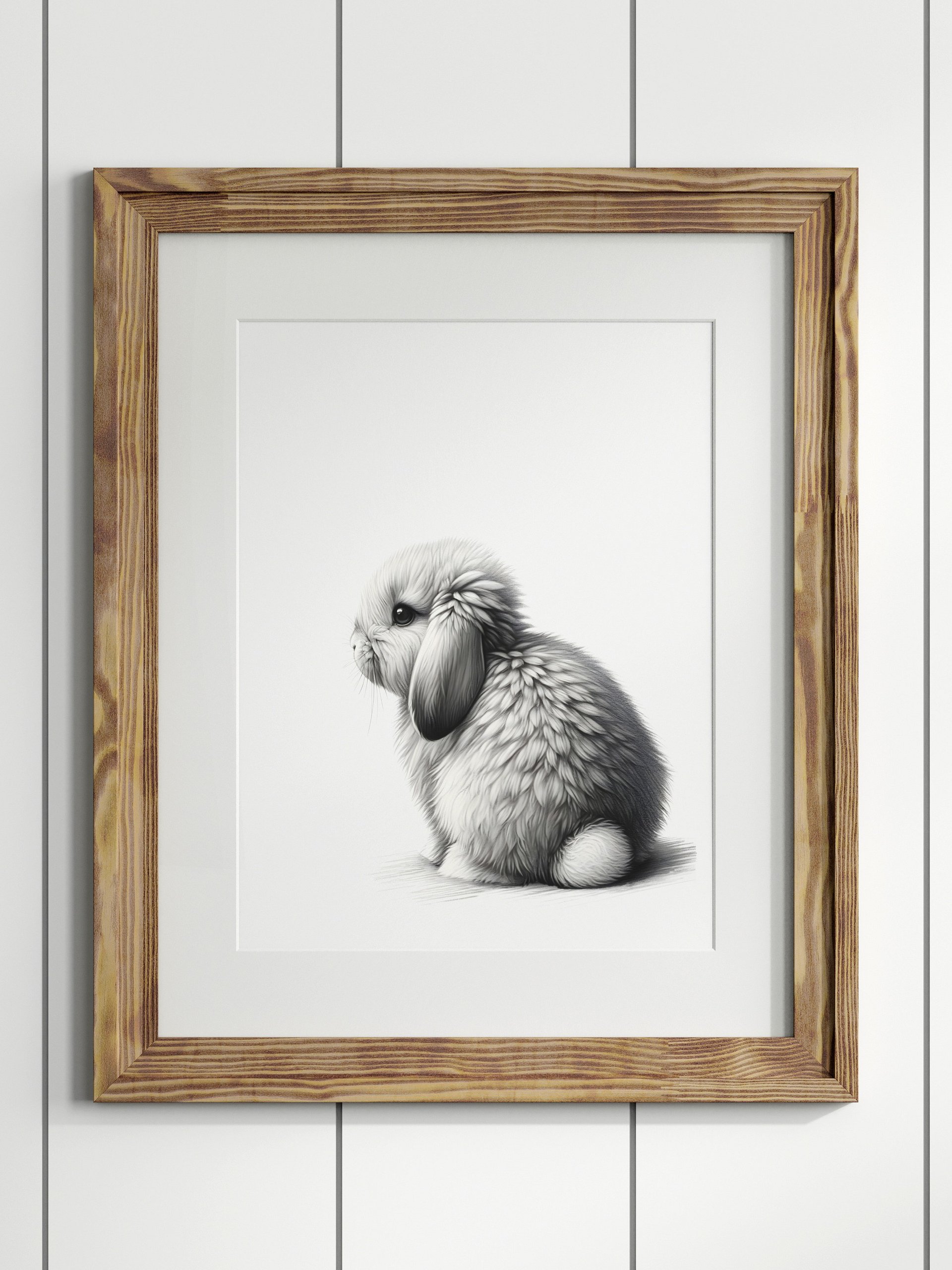 Woodland Lop Eared Bunny Print A201 product image (1)