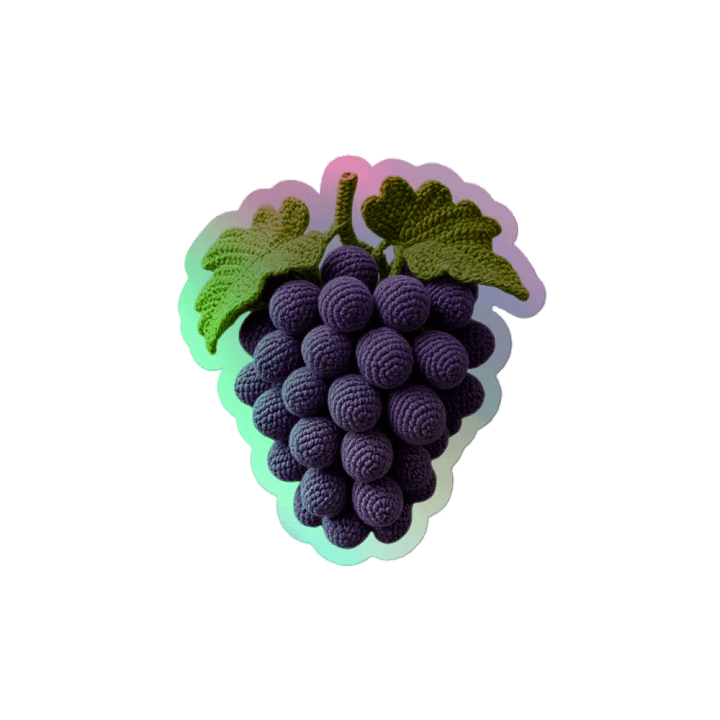 CozyAvocado Kiss-Cut Holographic Sticker Sheet Grape Slice #1 product image (2)