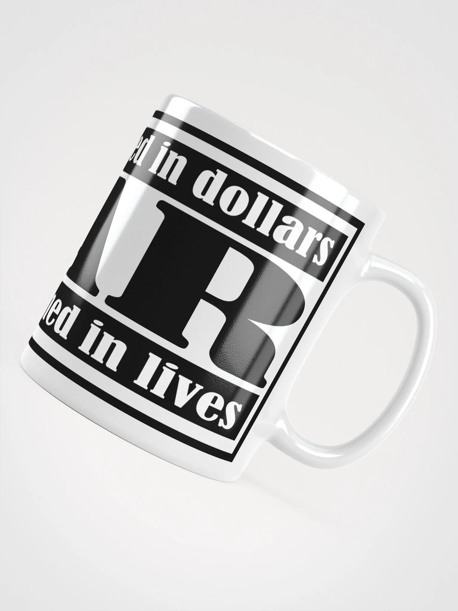 The Cost Of War - White Glossy Mug product image (4)