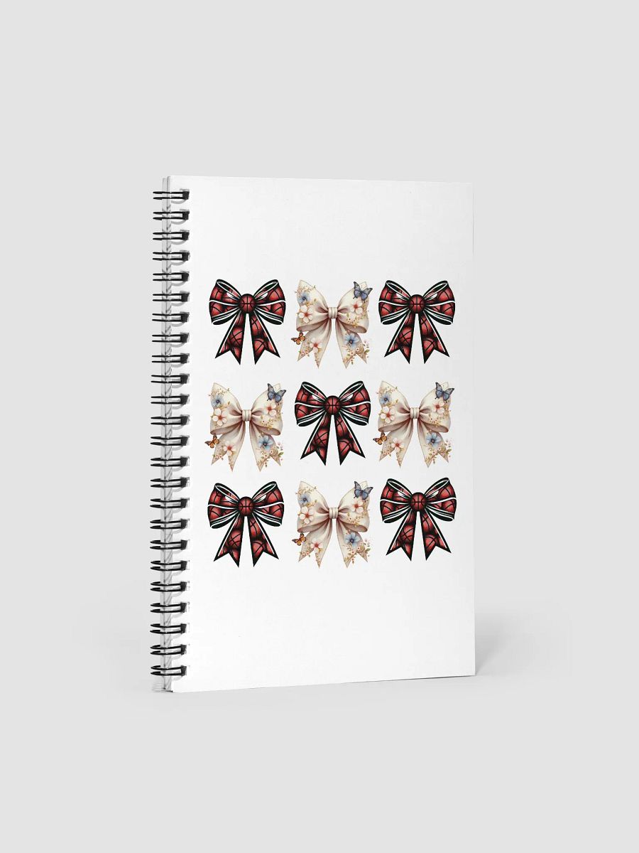 Spring Bow Basketball Whimsical Grid Spiral Notebook product image (2)