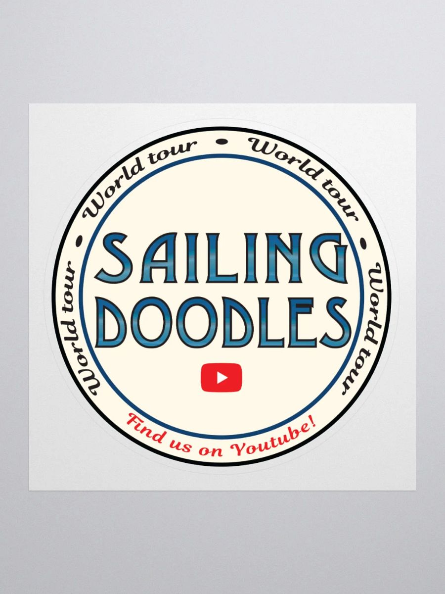 Sailing Doodles Round Sticker product image (1)