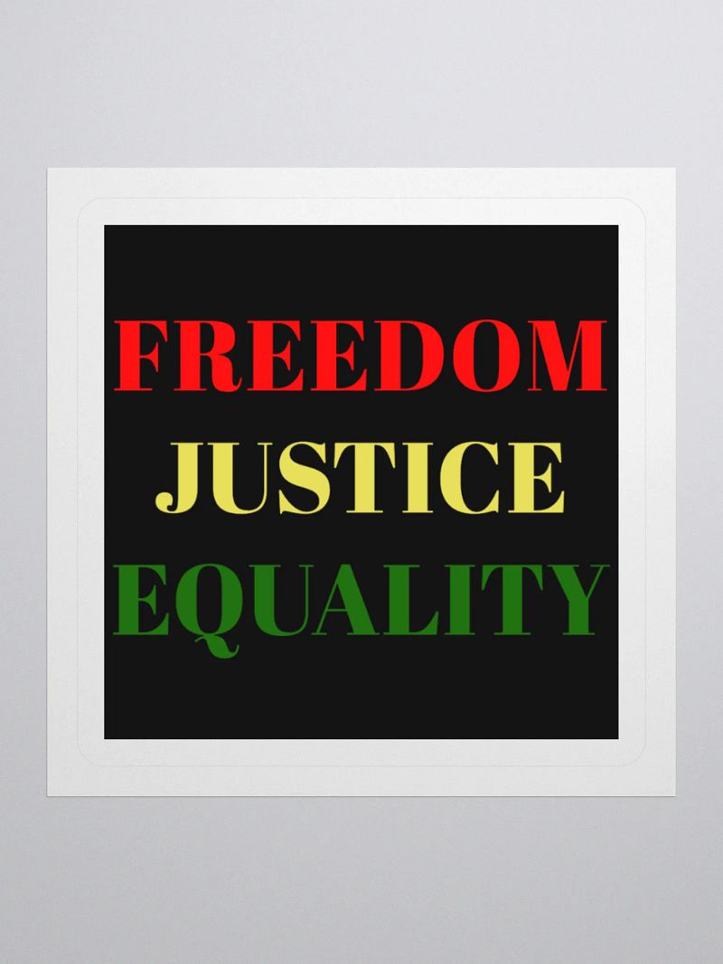 Freedom, Justice, Equality Sticker Set