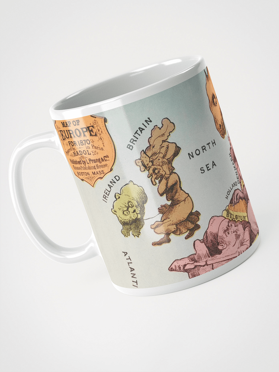 European Caricature Map White Glossy Mug product image (3)