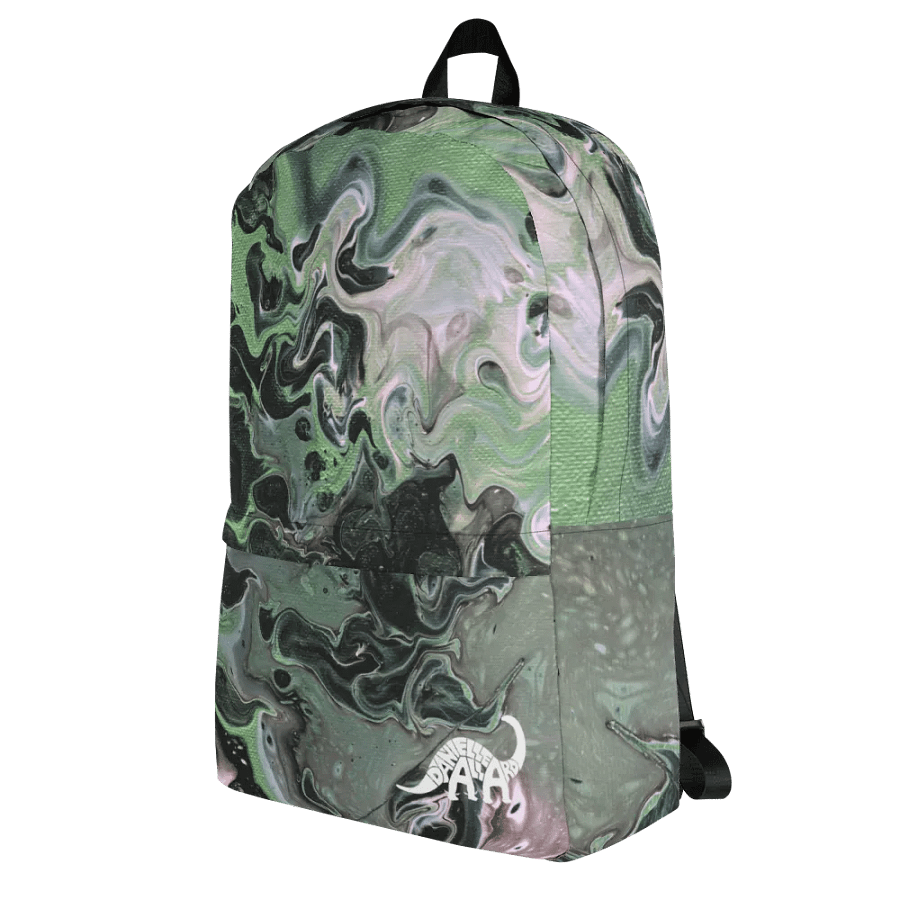 Metallic Green Fluid Acrylic Backpack product image (2)