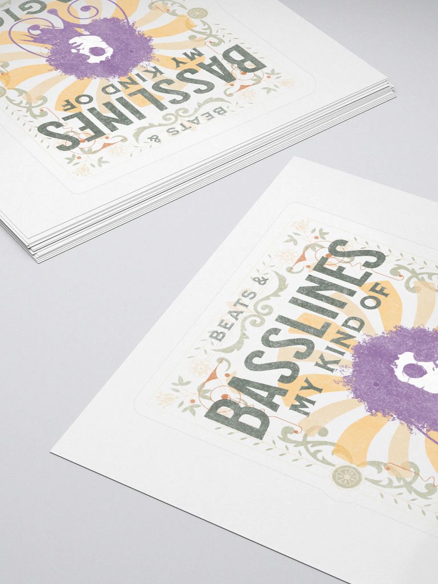 Psychedelic Beats & Basslines 1969 Sticker - Retro Music Vibes product image (4)