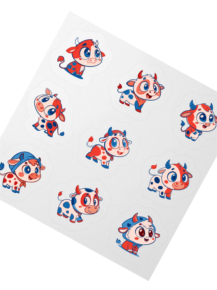 Whimsical Cow Collection Stickers product image (6)