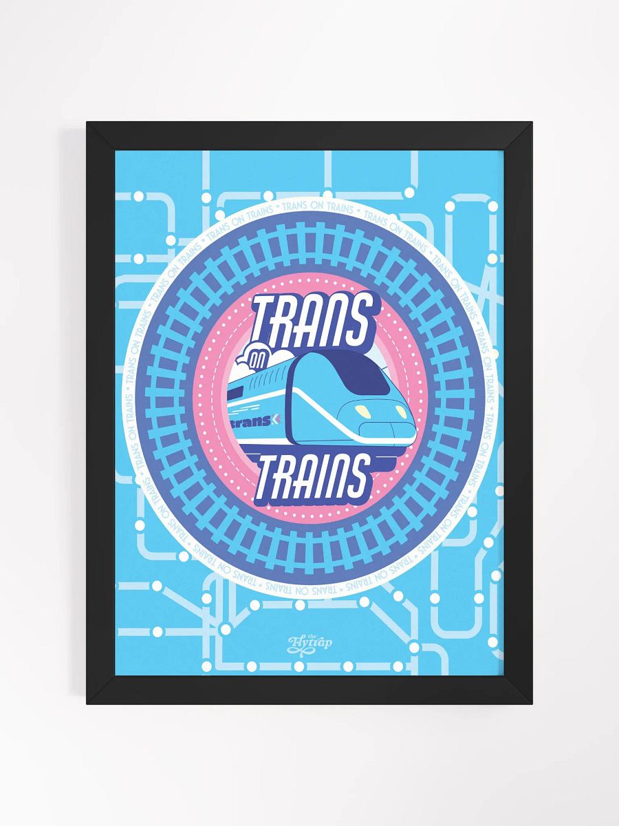 Trans on Trains 12x16 framed poster product image (1)