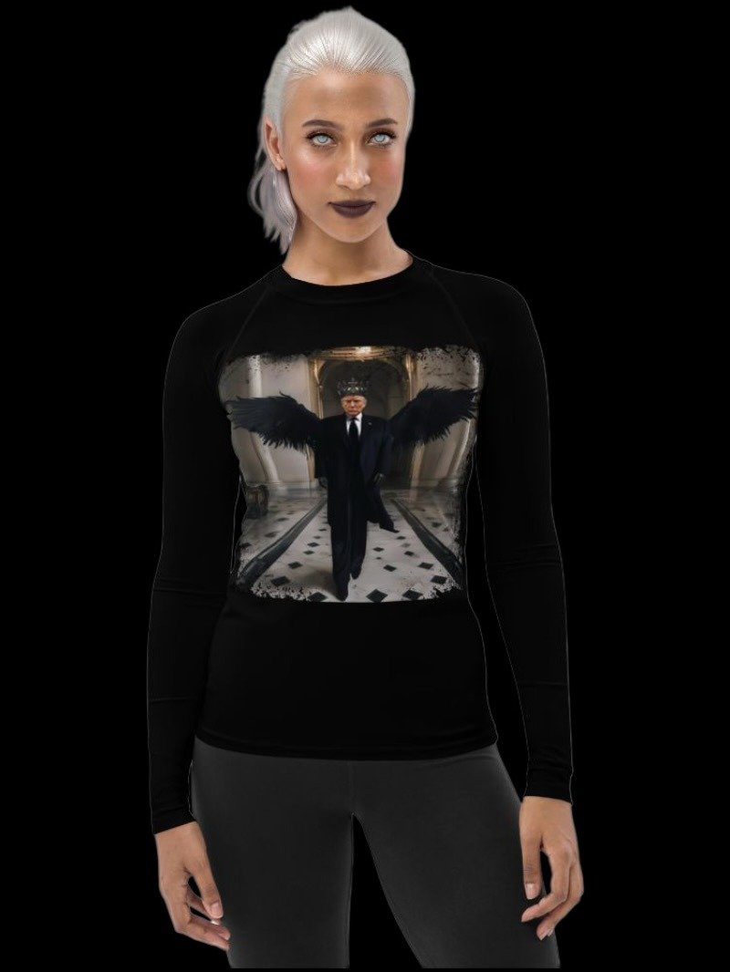 Political Humor Dark Angel Trump Womens Rash Guard product image (1)