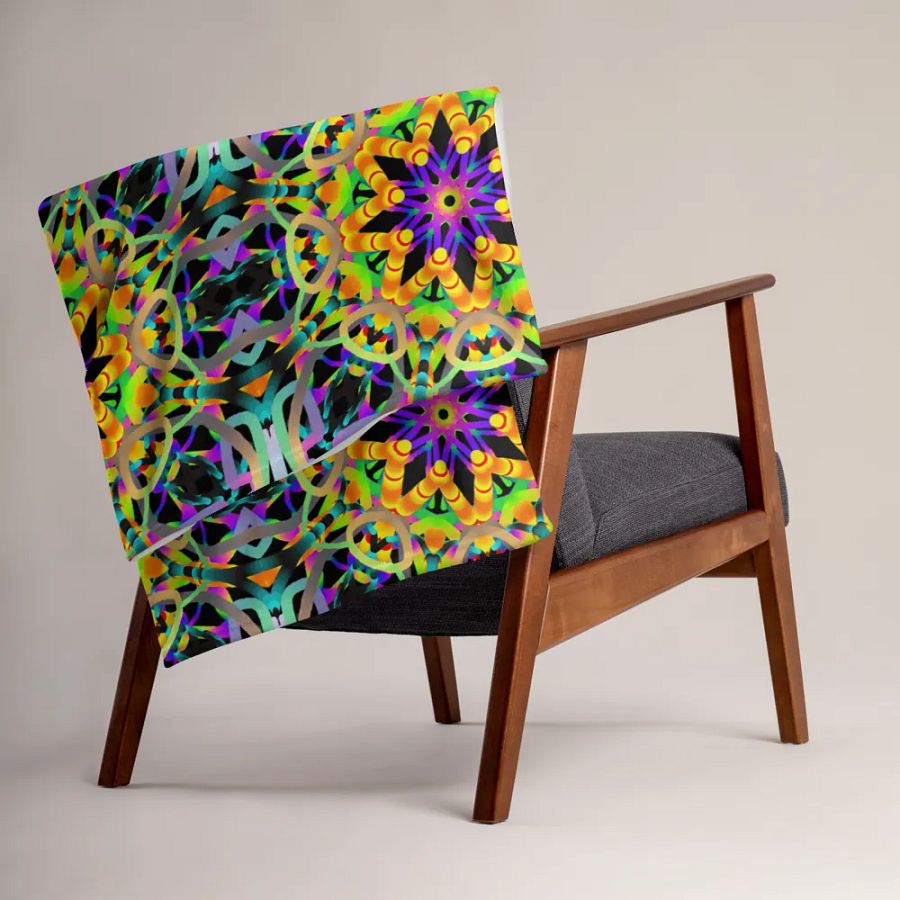 Carnival Kaleidoscope Throw Blanket product image (4)
