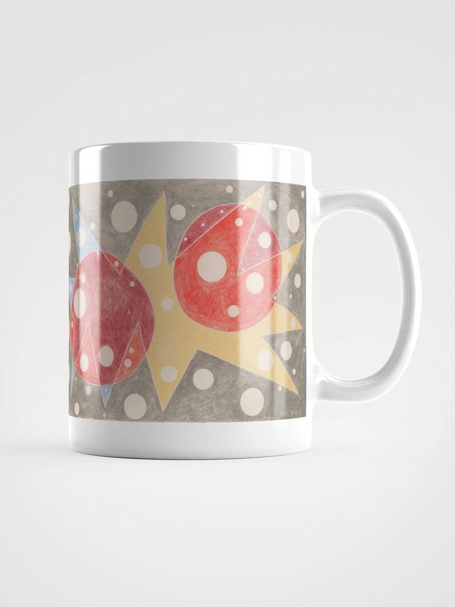 Cartoon Conflict and Curiosity White Glossy Mug product image (5)