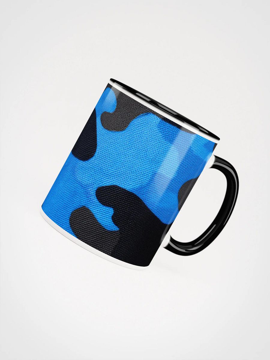 Ceramic Mug with Color inside black and blue camo product image (18)