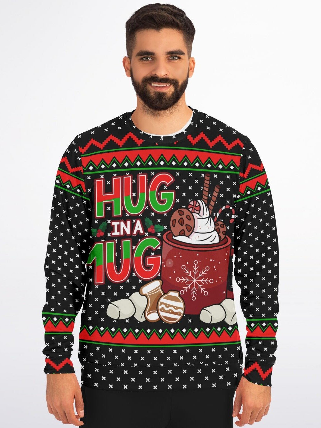 "Hug in a Mug" Christmas Sweatshirt | Cozy Hot Cocoa Holiday Sweater | Warm & Festive Winter Outfit product image (1)