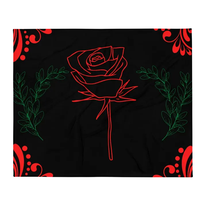 Gothic Floral Pattern Throw Blanket | Comfortable Throw Blanket product image (2)