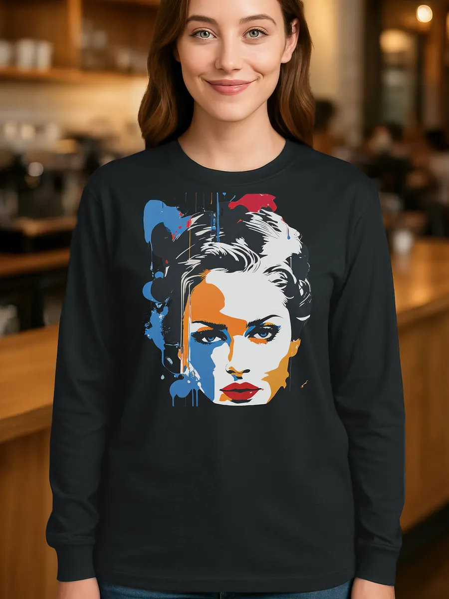 Abstract Girl - Gildan Ultra Cotton Unisex Long Sleeve T-Shirt product image (1)
