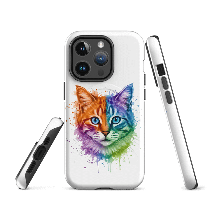 Watercolor Splash Cat Face iPhone® MagSafe® Case product image (3)