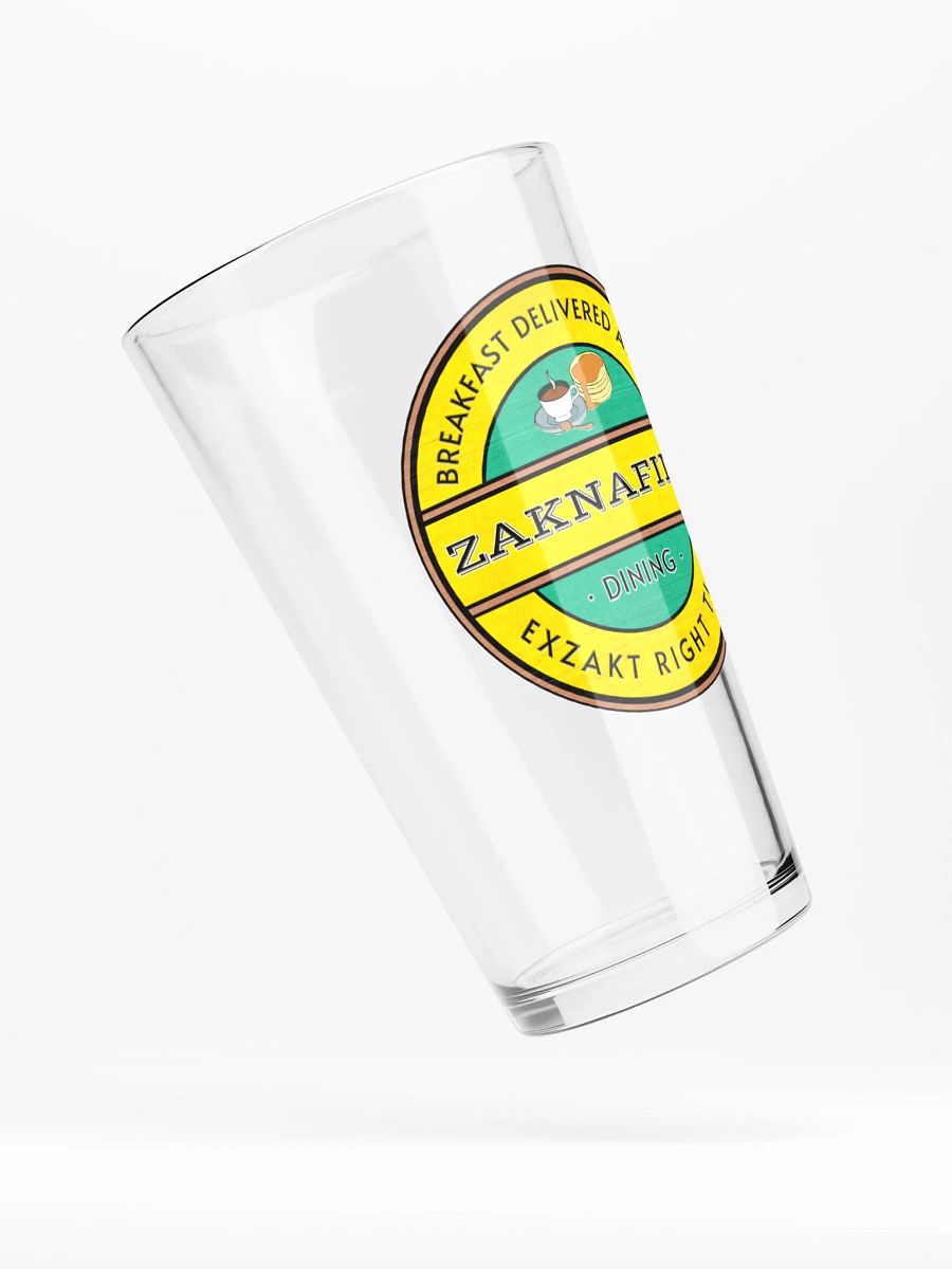 Zaknafine Dining Logo Pint Glass product image (4)