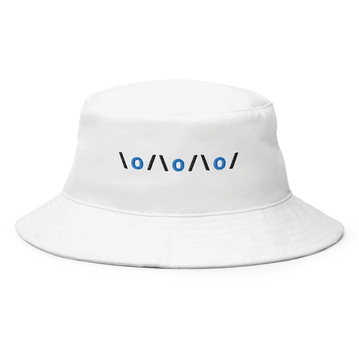 Arms Up Text Art Embroidered 3D Puff Bucket Hat product image (1)