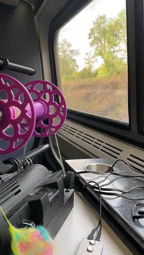 Taking the @amtrak up to Seattle for @flockfiberfestival - it’s a perfect time to spin some yarn!
•
#yarn #train #travel #han...