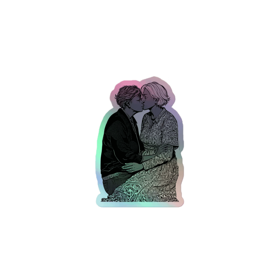 The Kiss of Love LGBTQ+ Holo Sticker product image (1)