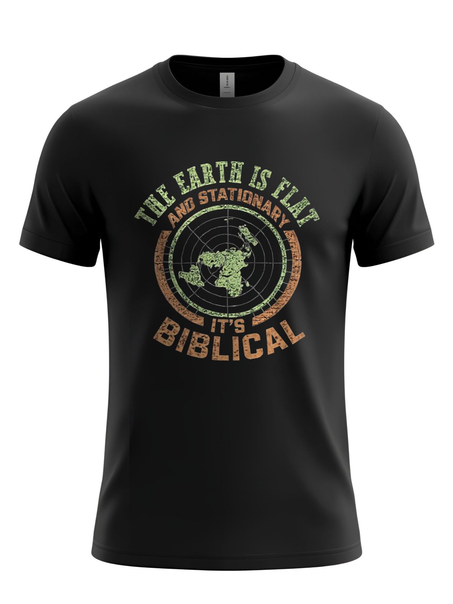 The Earth Is Flat And Stationary - It's Biblical Vintage Design T-Shirt product image (1)