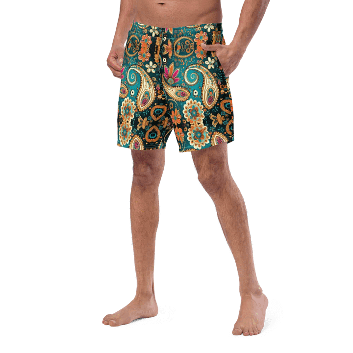 Men's Boho Chic Paisley Paradise Swim Trunks product image (2)