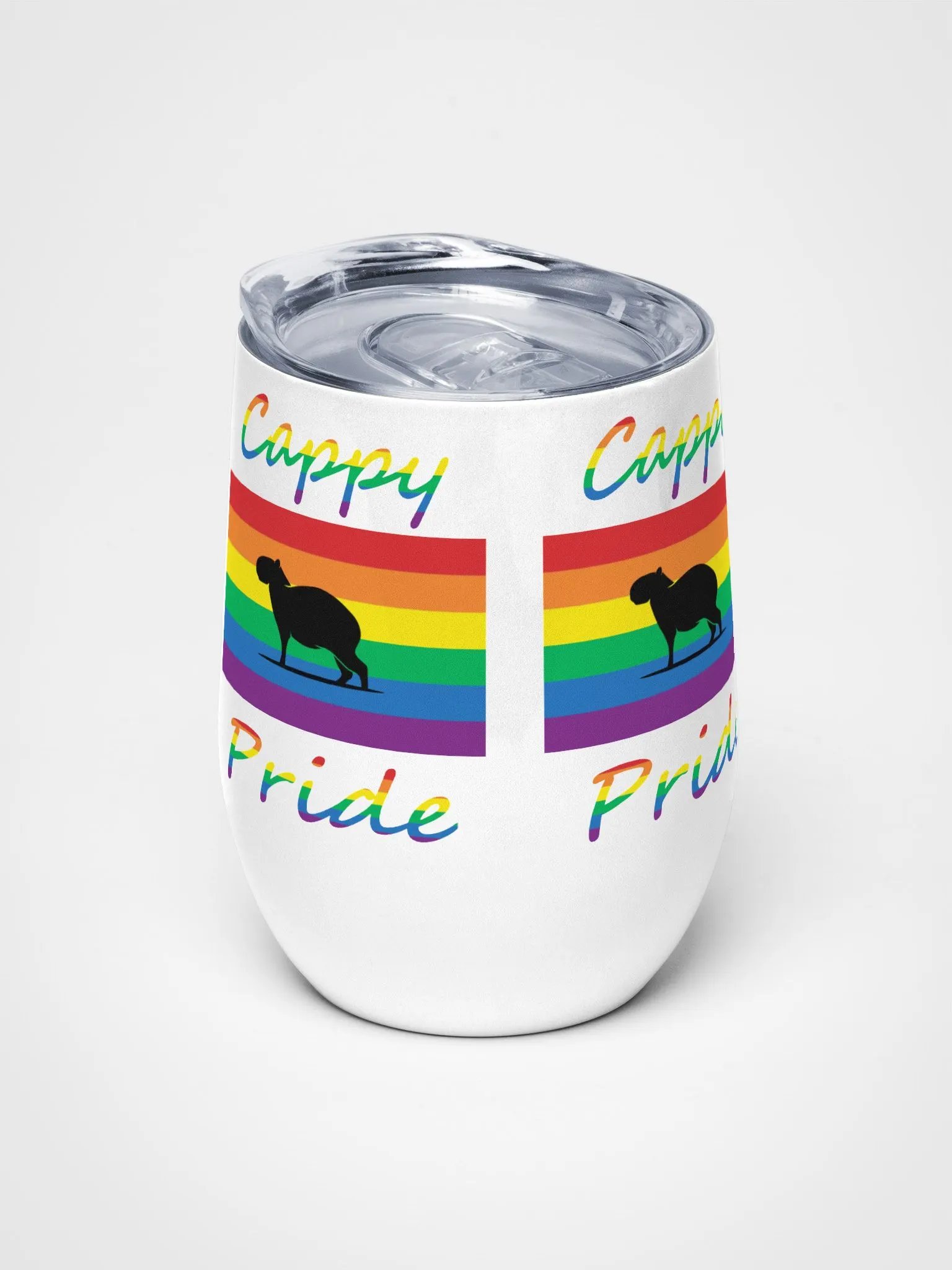 Rainbow Capybara Wine Tumbler | EU&US product image (5)