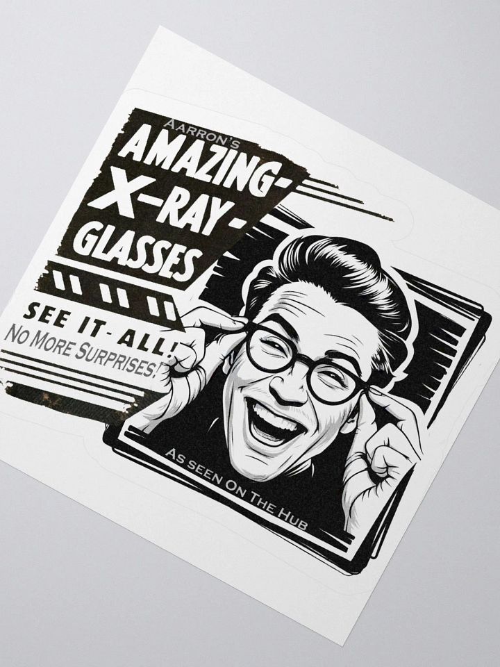 Aarron's Amazing X-Ray Glasses Vinyl Sticker product image (6)