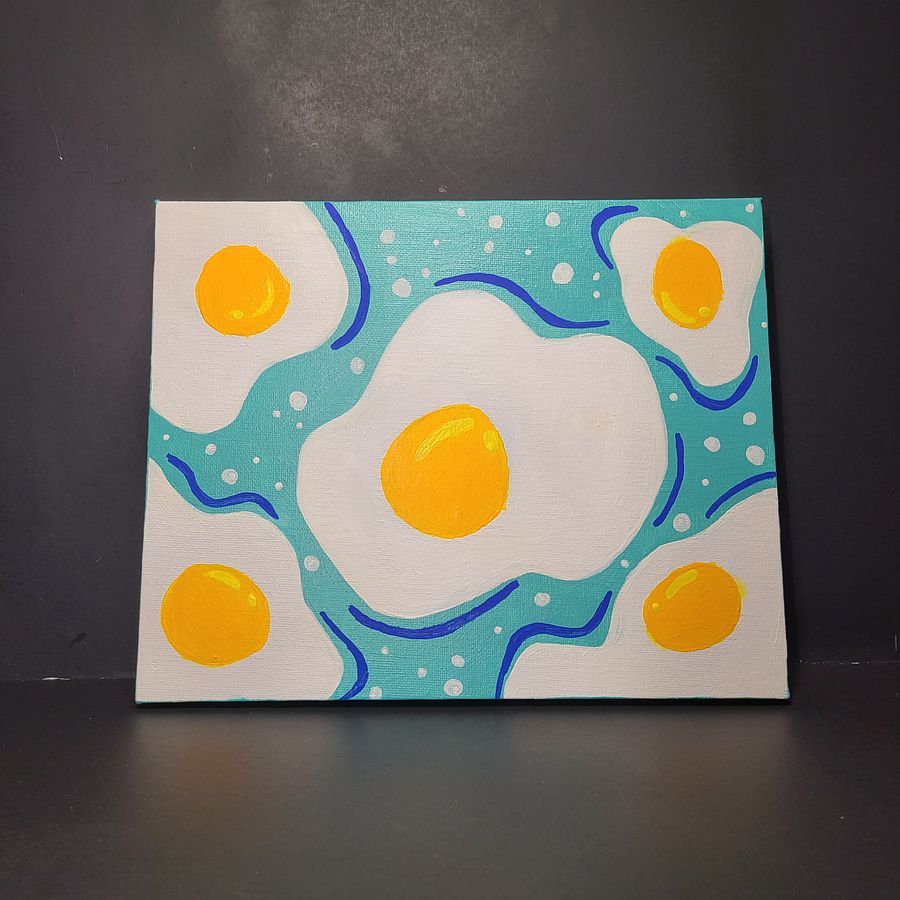 egg-cellent! 8x10 painting on canvas product image (2)