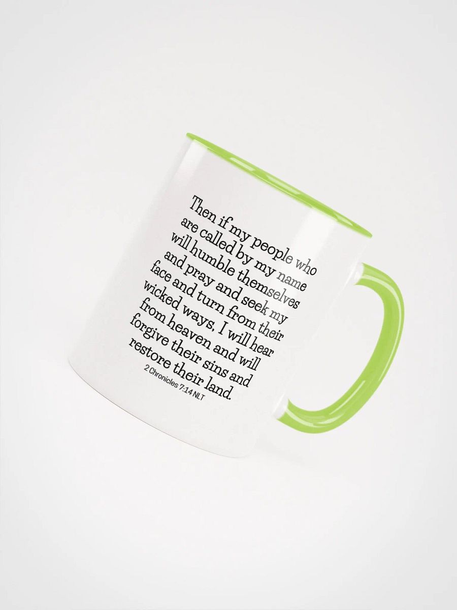 If My People Who Are Called By My Name 2 Chronicles 7:14 Two-Tone Mug 11/15oz product image (4)