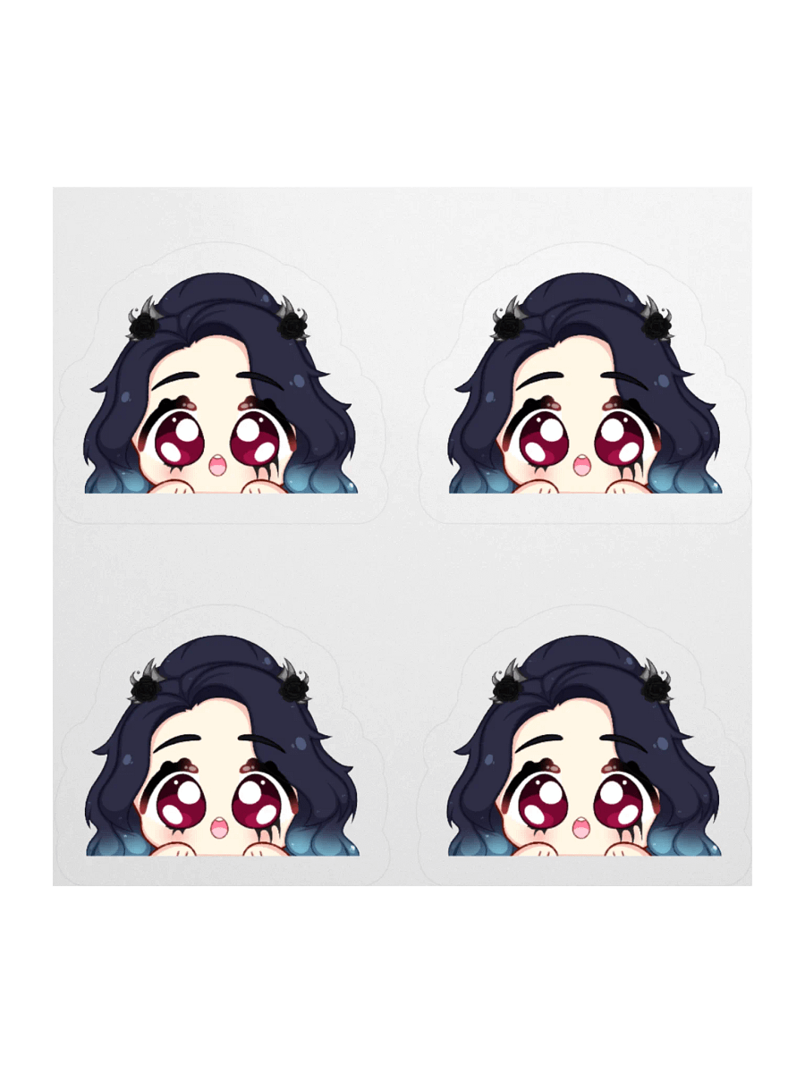 Lily Cyren "Peeking" Kiss-Cut Sticker (x4) product image (1)
