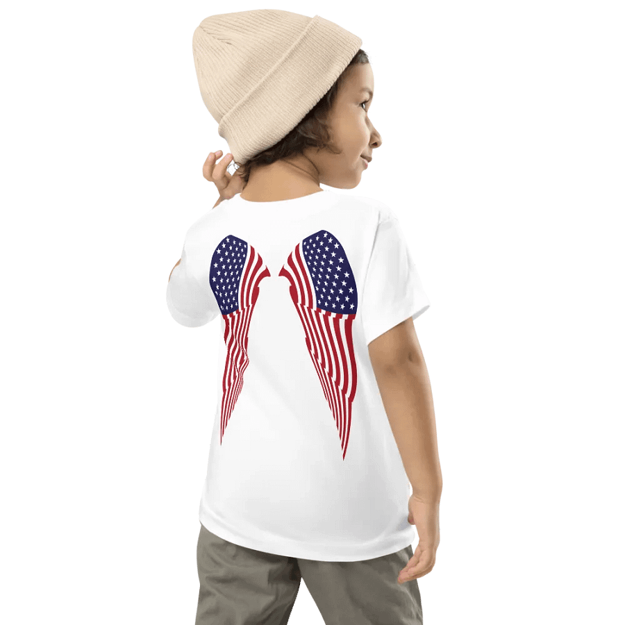 Stars & Stripes Ruffled Angel Wings Toddler Tee product image (8)
