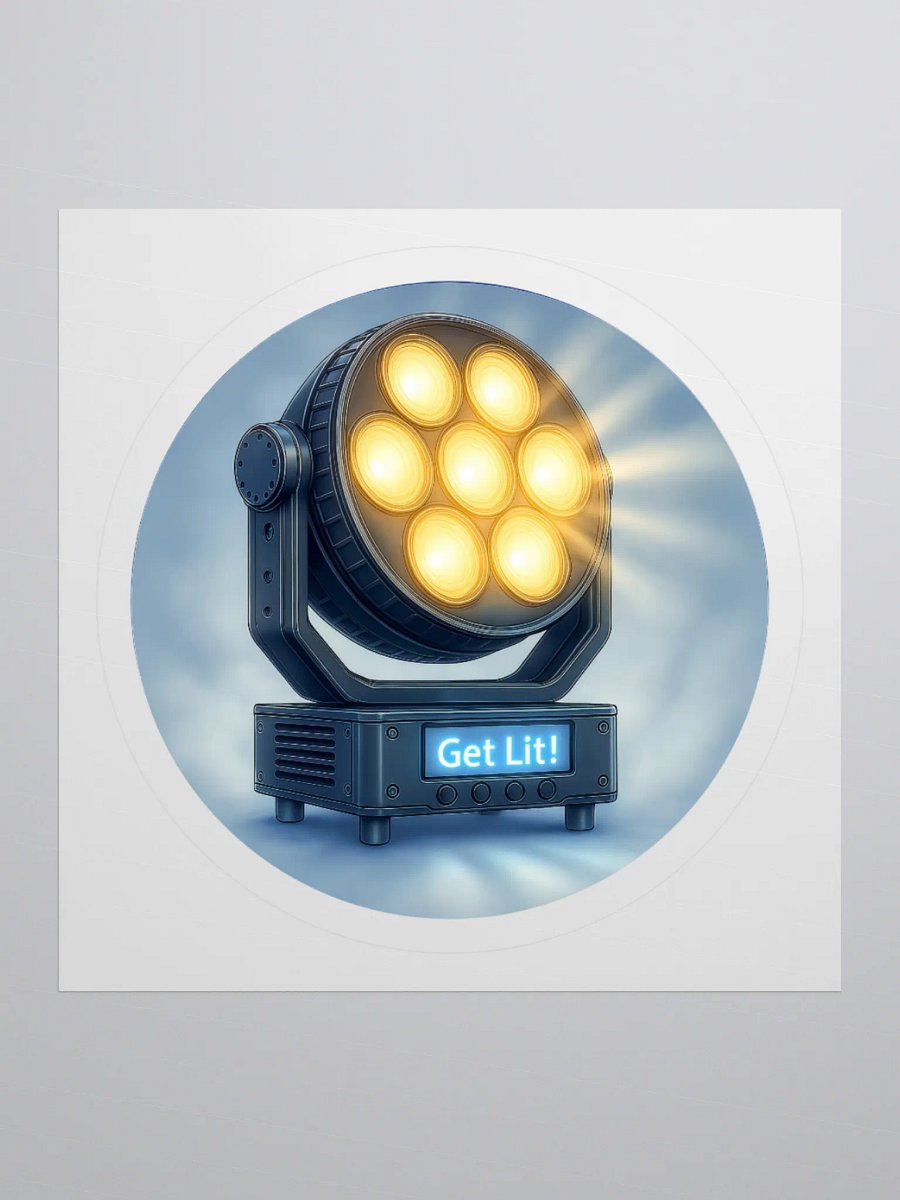 Theatrically Jerry: "Get Lit!" Moving Head Wash Light Stickers product image (1)