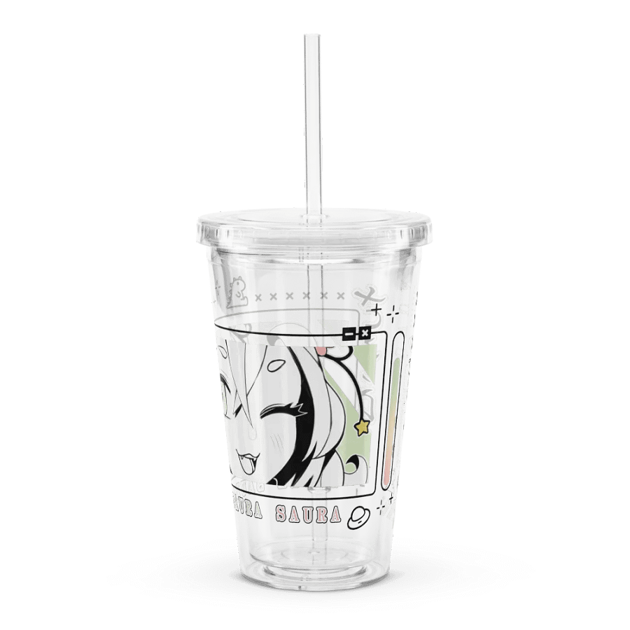 *WINK* Double Wall Clear Plastic Tumbler product image (4)