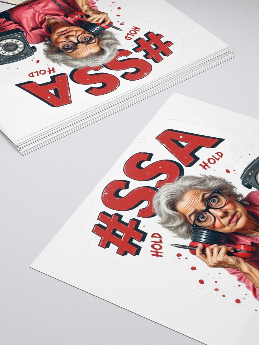 Social Security Hold Time Kiss Cut Stickers product image (12)