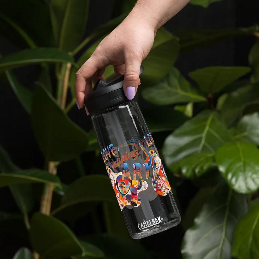 Camelback water bottle kadinsky inspired colorful design for the artist. 'Love creating Art'  Perfect gift for mom, dad, son, daughter colleague, friend who loves arty things product image (5)
