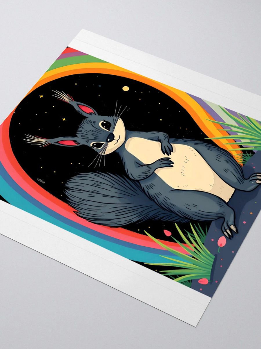 Starry Night Squirrel Kiss Cut Stickers product image (8)