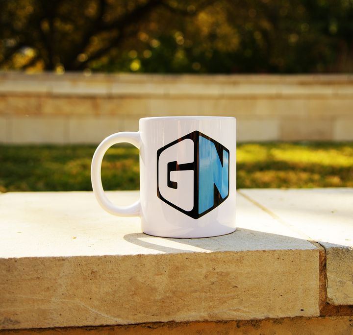 Glossy GN Logo Big Boi Mug White product image (1)