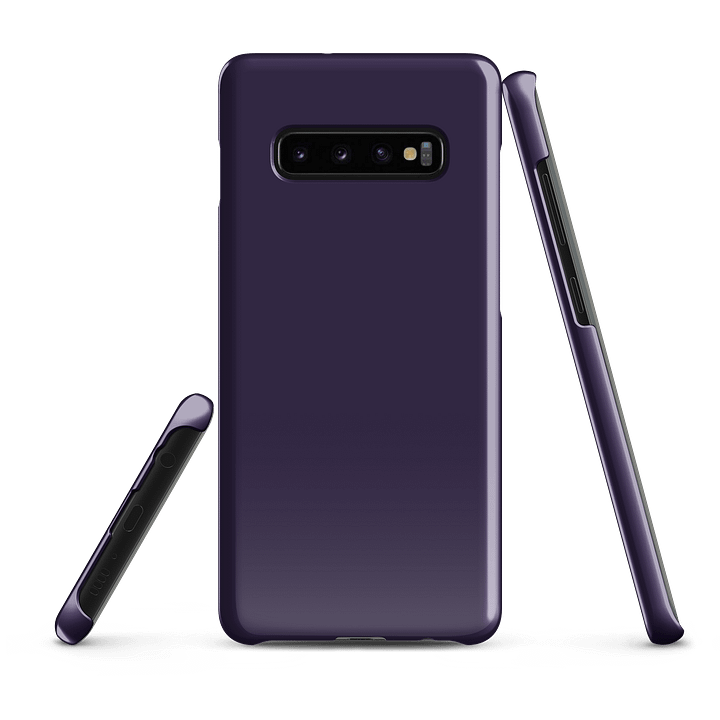 Midnight Violet Black Solid Colour Samsung® Glossy Snap Case product image (1)