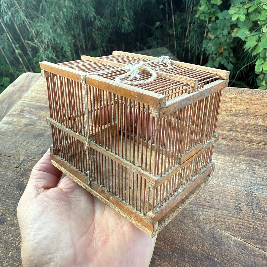 🎎 Antique Japanese Bamboo Mushikago (Insect Cage) – Mid‑Showa Folk Craft product image (5)