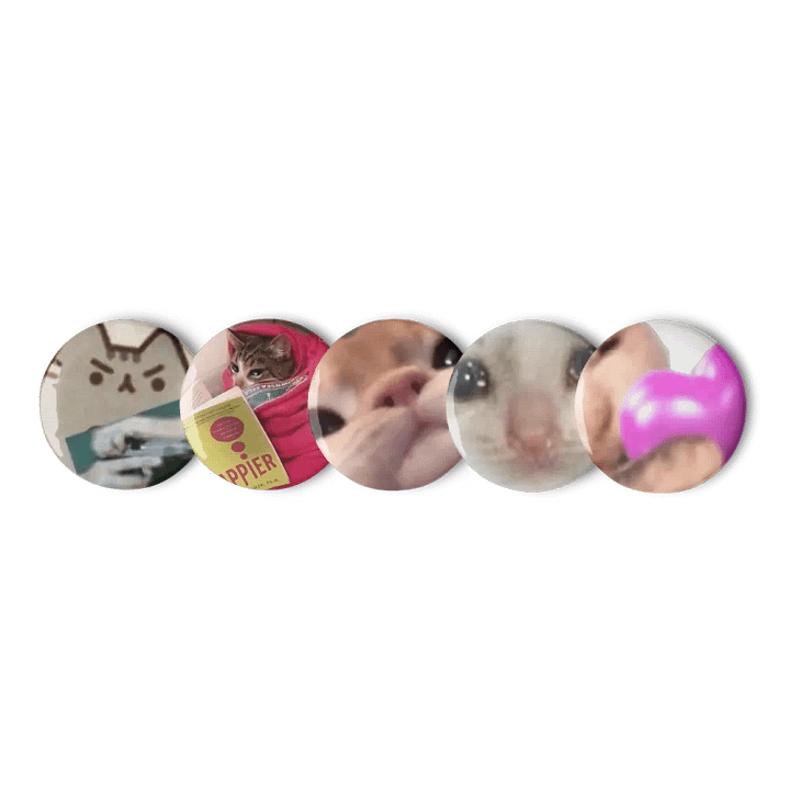 Set of Pin Buttons: Meme Cats 21 product image (3)