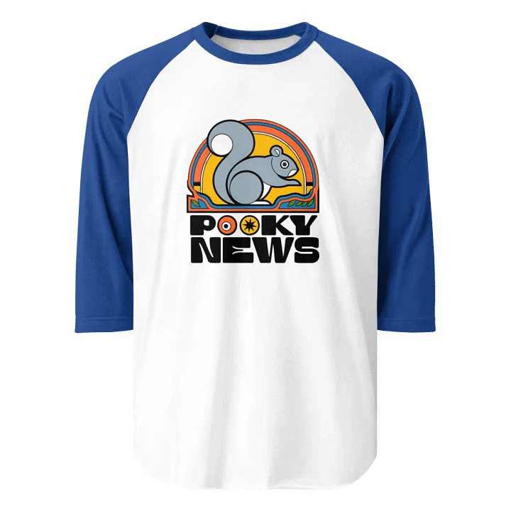 Rocky News Stylized Squirrel Raglan Tee product image (1)