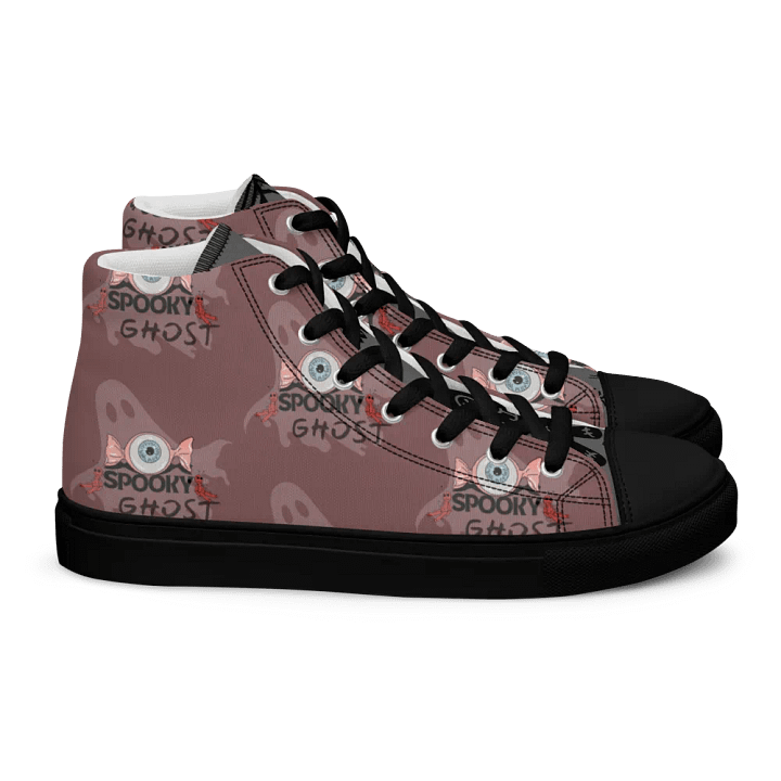 Spooky Ghost Men's High Top Shoes product image (2)