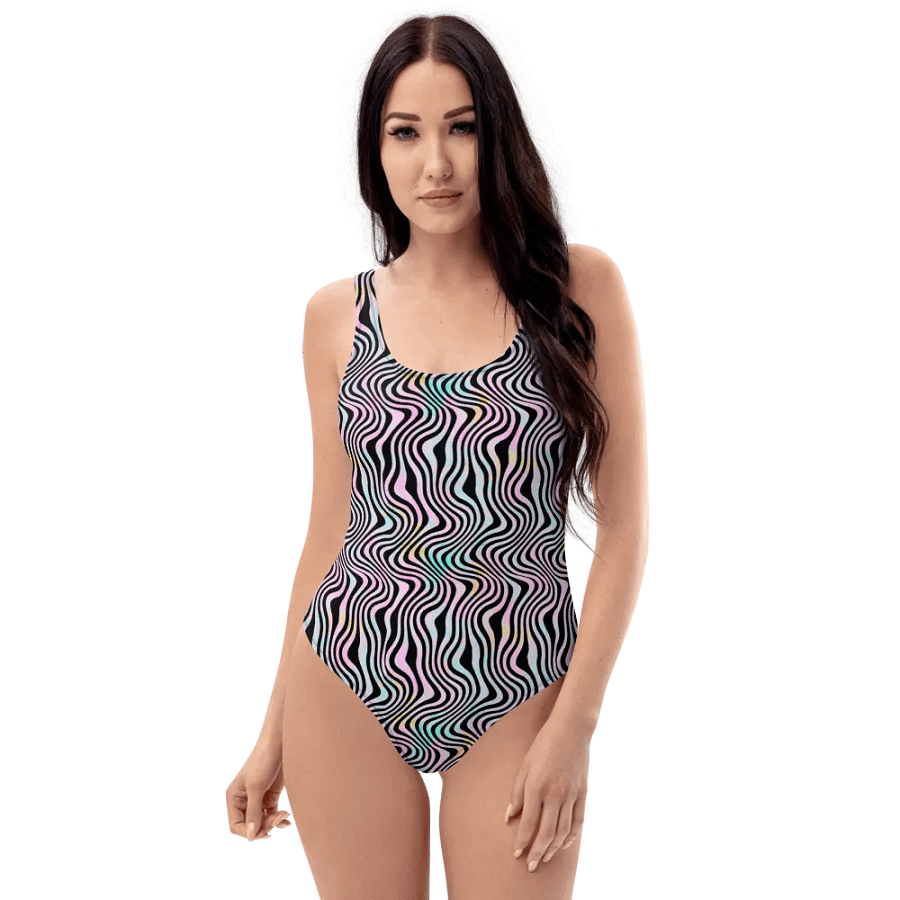 Full swimming costume ladies spiral design product image (1)