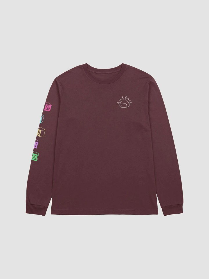 Macho Rice Ball Long Sleeve - (Maroon) product image (2)